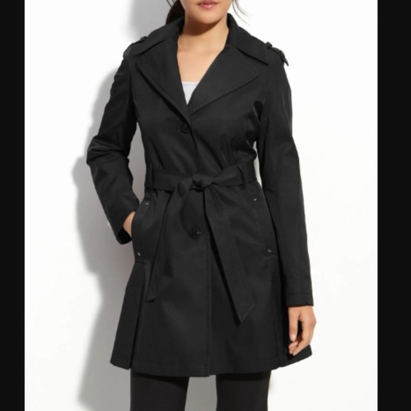 DKNY Fully Lined belted trench swing rain coat
